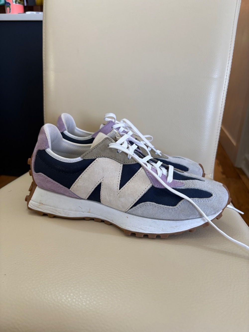 New Balance Women’s Sneakers in Navy, White & Lavender - Picture 2 of 5